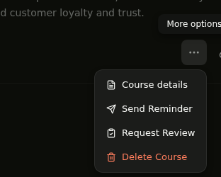 More options dropdown menu showing Request Review option