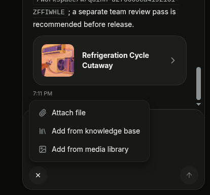 Course Creator Add and settings menu