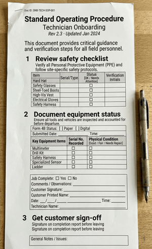 A pest control standard operating procedure document — before Quinn